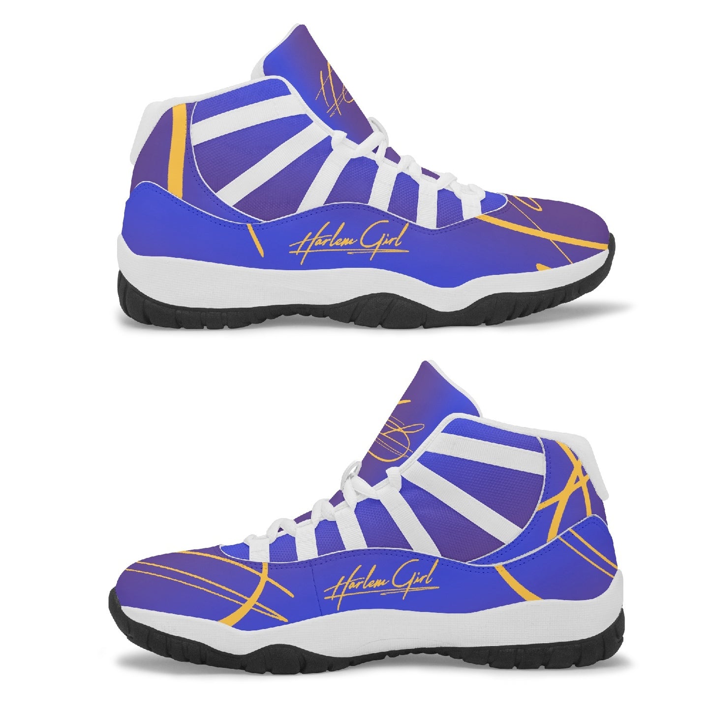 Harlem Girl "Tribe" Basketball - Blue & Gold w/White Trim (Women's)