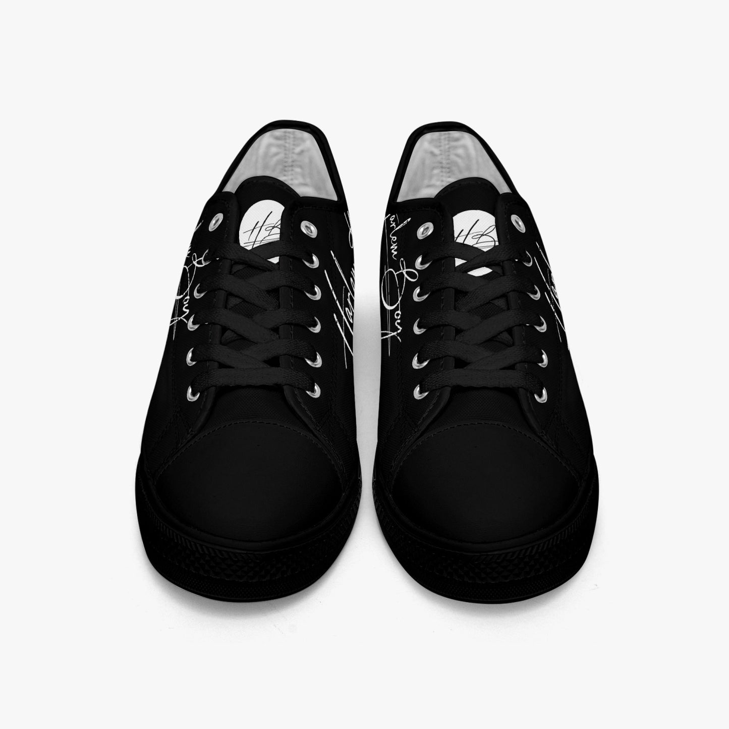 HB Harlem Boy "Lenox Ave" Classic Low Tops - Onyx - Men (Black or White Sole)