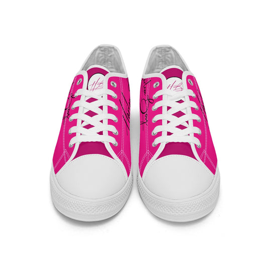 Harlem Boy "Lenox Ave" Unisex Classic Low Tops - Fuchsia (Black or White Sole)