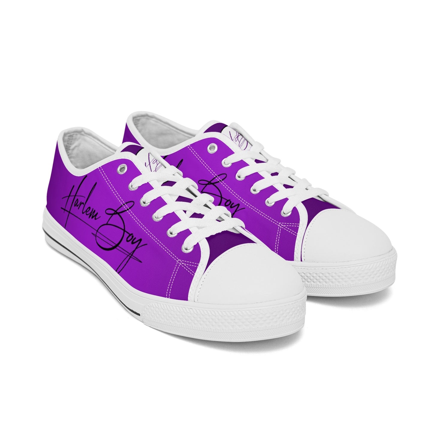 Harlem Boy "Lenox Ave" Unisex Classic Low Tops - Amethyst (Black or White Sole)