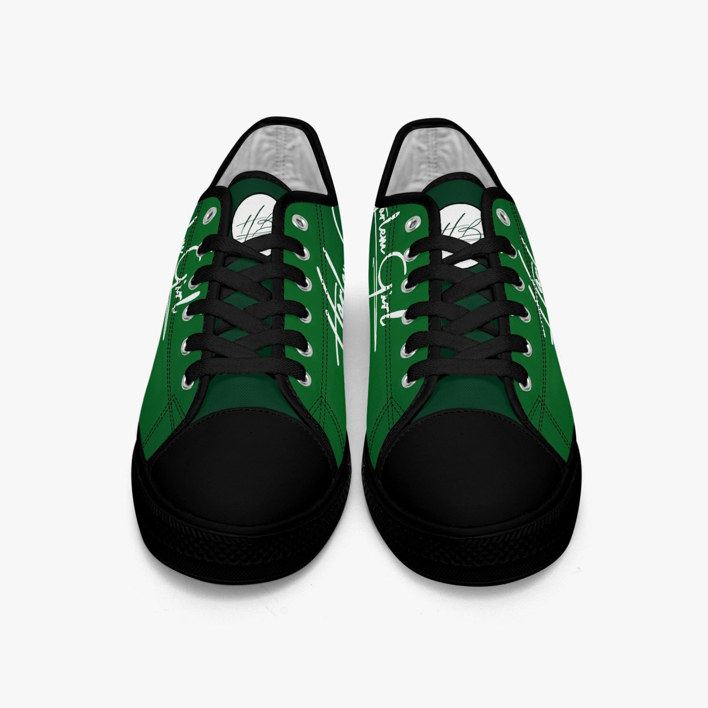 HB Harlem Girl "Lenox Ave" Classic Low Tops - Emerald - Women (Black or White Sole)