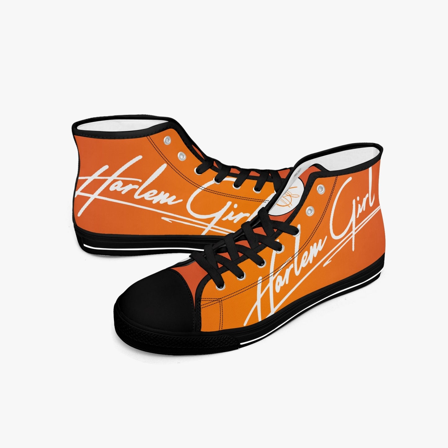 HB Harlem Girl "Lenox Ave" Classic High Top - Mandarin - Women (Black or White Soles)