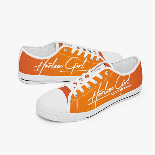 HB Harlem Girl "Lenox Ave" Classic Low Tops - Mandarin - Women (Black or White Sole)
