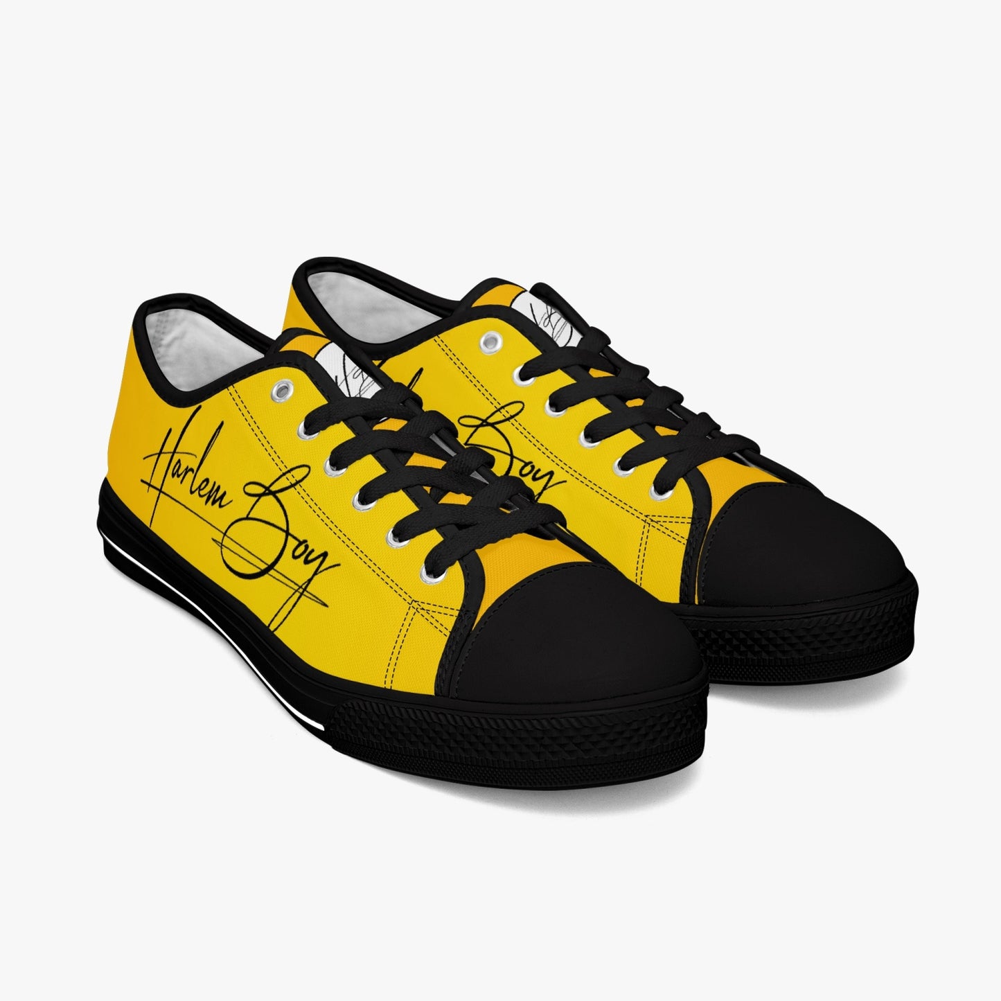 HB Harlem Boy "Lenox Ave" Classic Low Tops - Gold - Men (Black or White Sole)