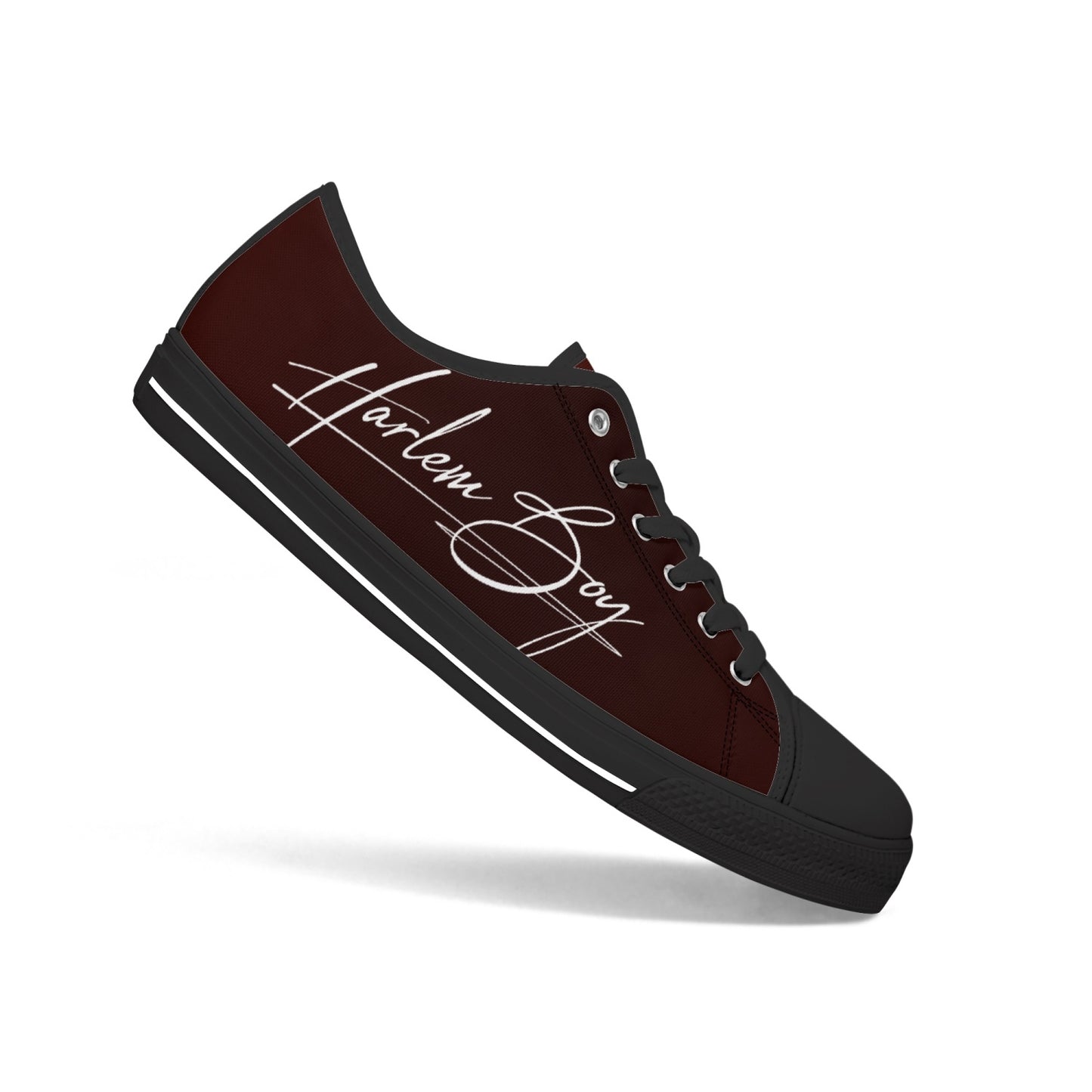 Harlem Boy "Lenox Ave" Unisex Classic Low Tops - Burnished Mahogany (Black or White Sole)