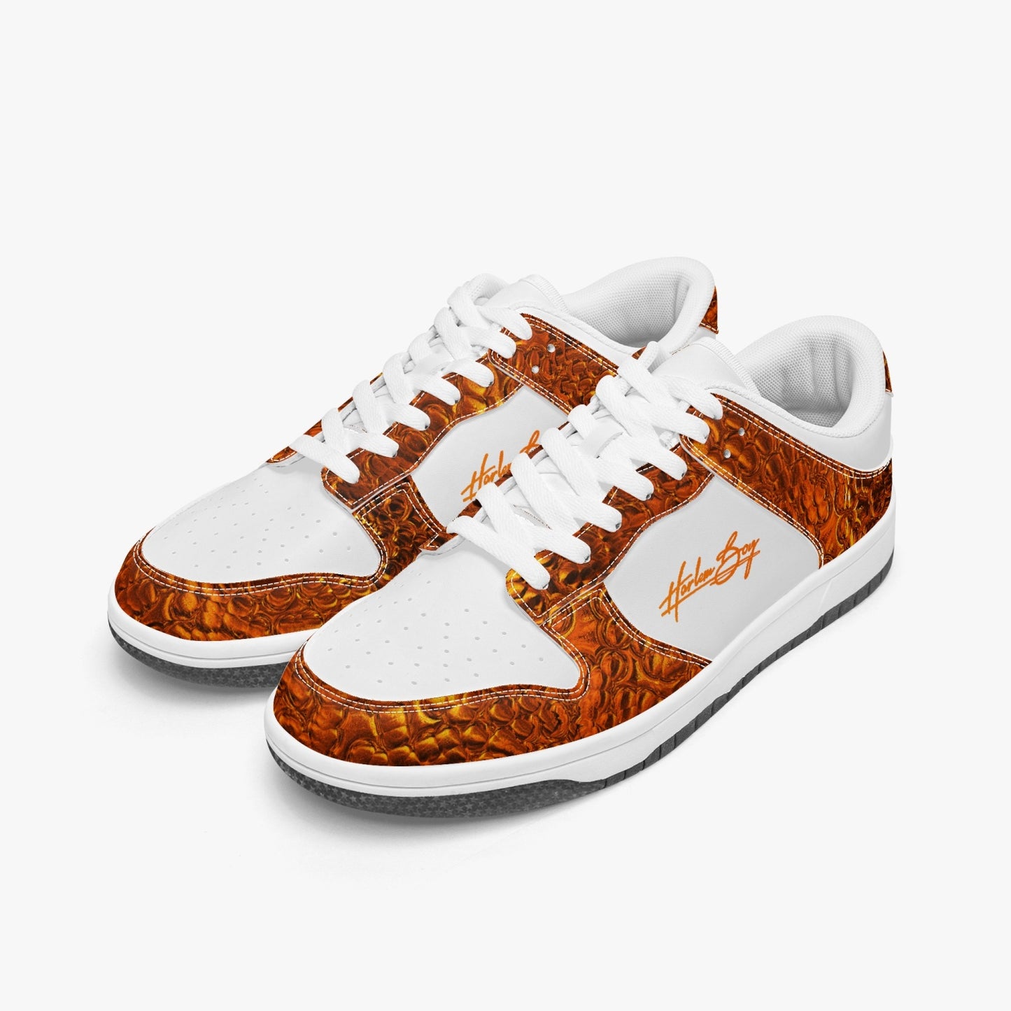 Harlem Boy Collection - Dunks - Low Top Men - Crocodile Print Mandarin