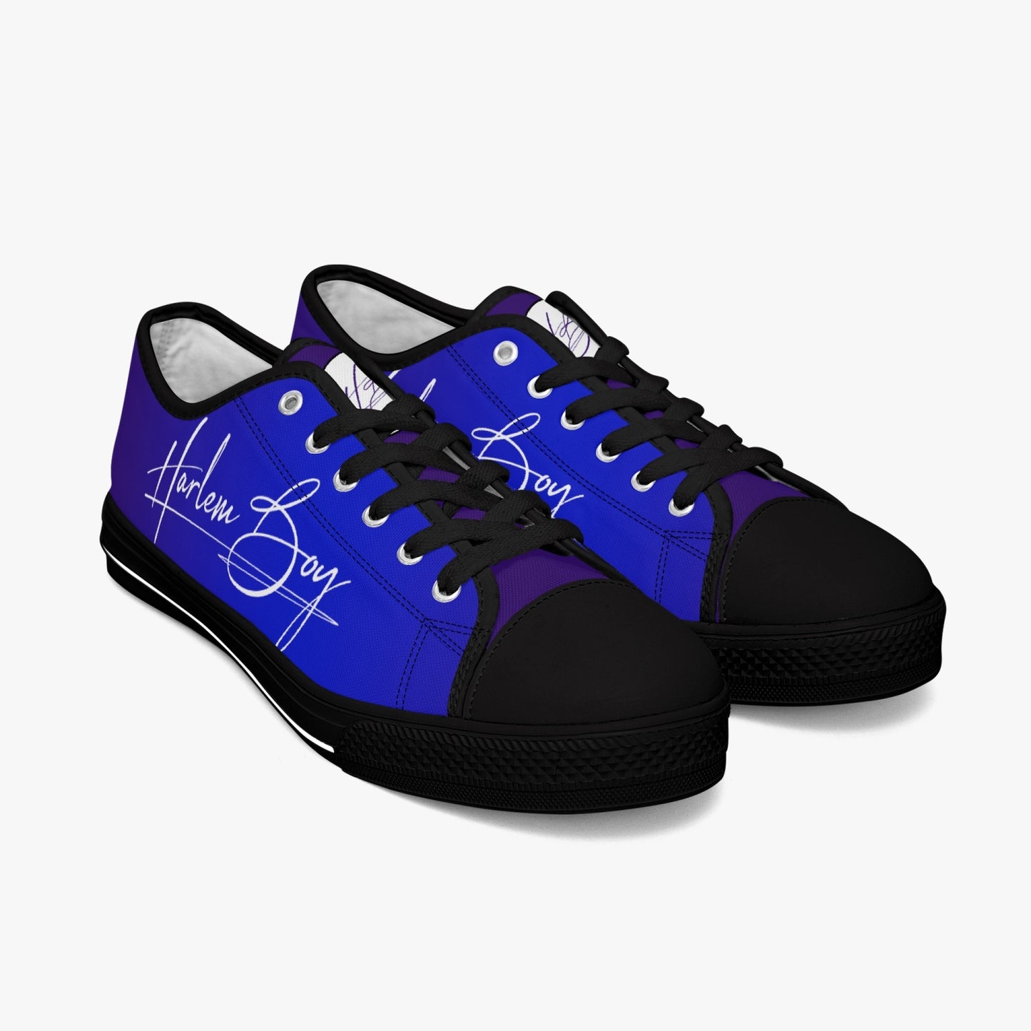 HB Harlem Boy "Lenox Ave" Classic Low Tops - Sapphire - Men (Black or White Sole)