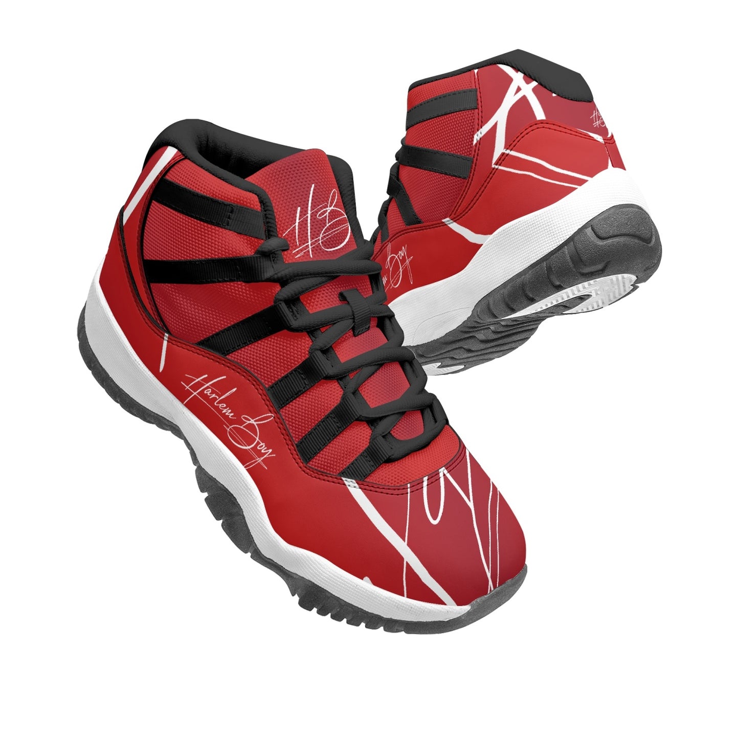 Harlem Boy "Tribe" Basketball - Ruby w/Black or White Trim (Men's)