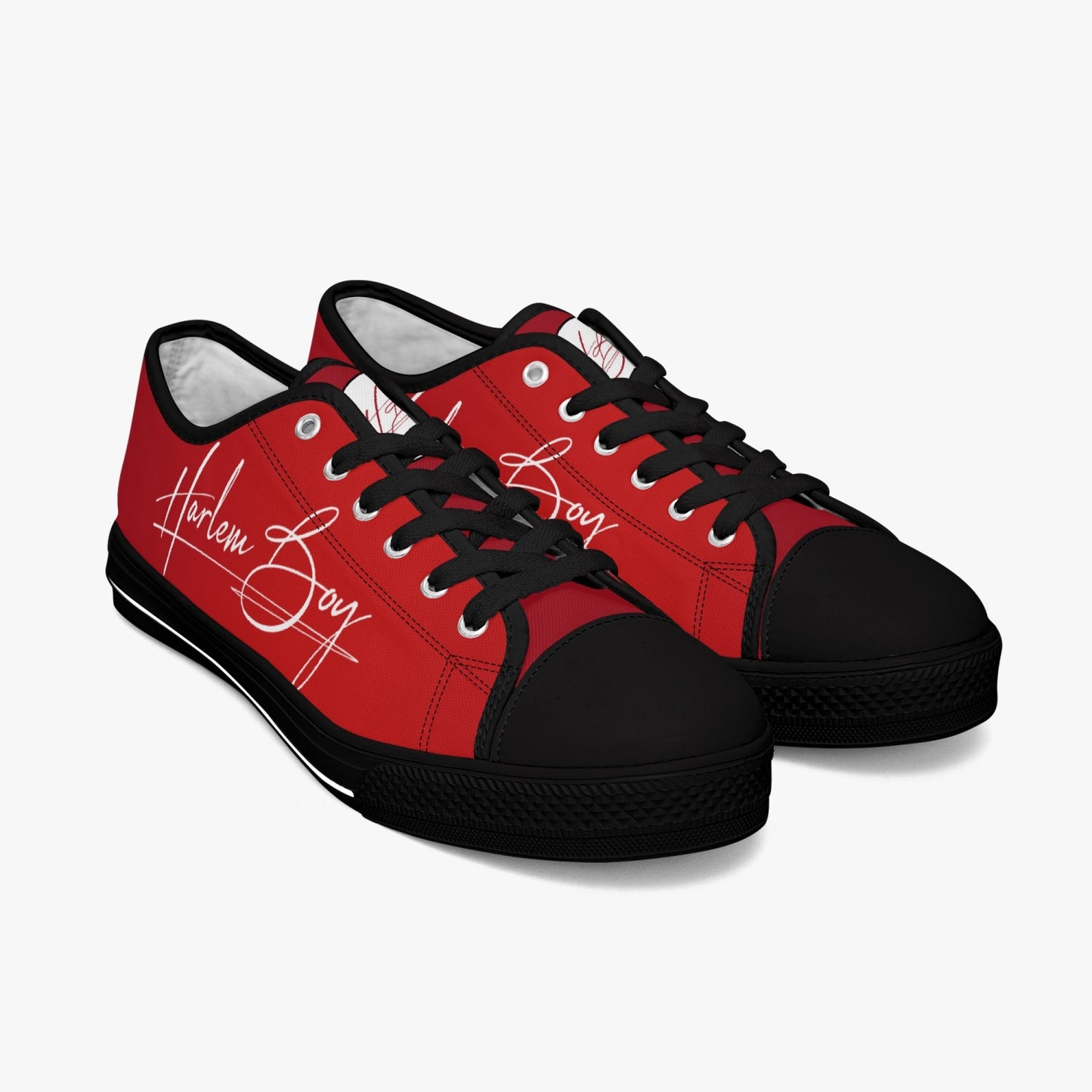 HB Harlem Boy "Lenox Ave" Classic Low Tops - Ruby - Men (Black or White Sole)
