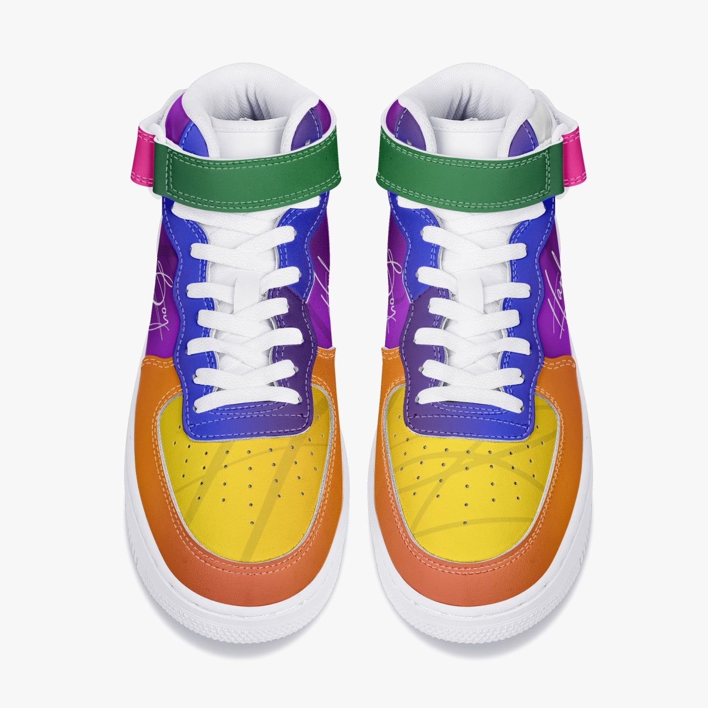 Harlem Boy "Strapped" Leather Hi Top Kicks - Color Block Edition