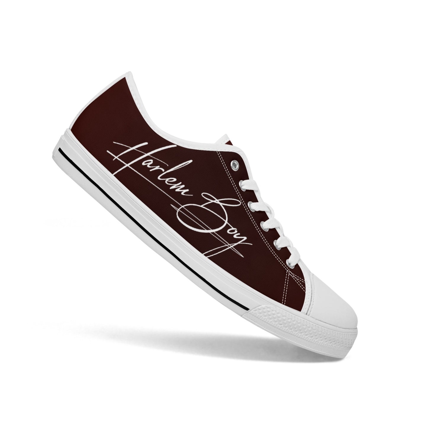 Harlem Boy "Lenox Ave" Unisex Classic Low Tops - Burnished Mahogany (Black or White Sole)