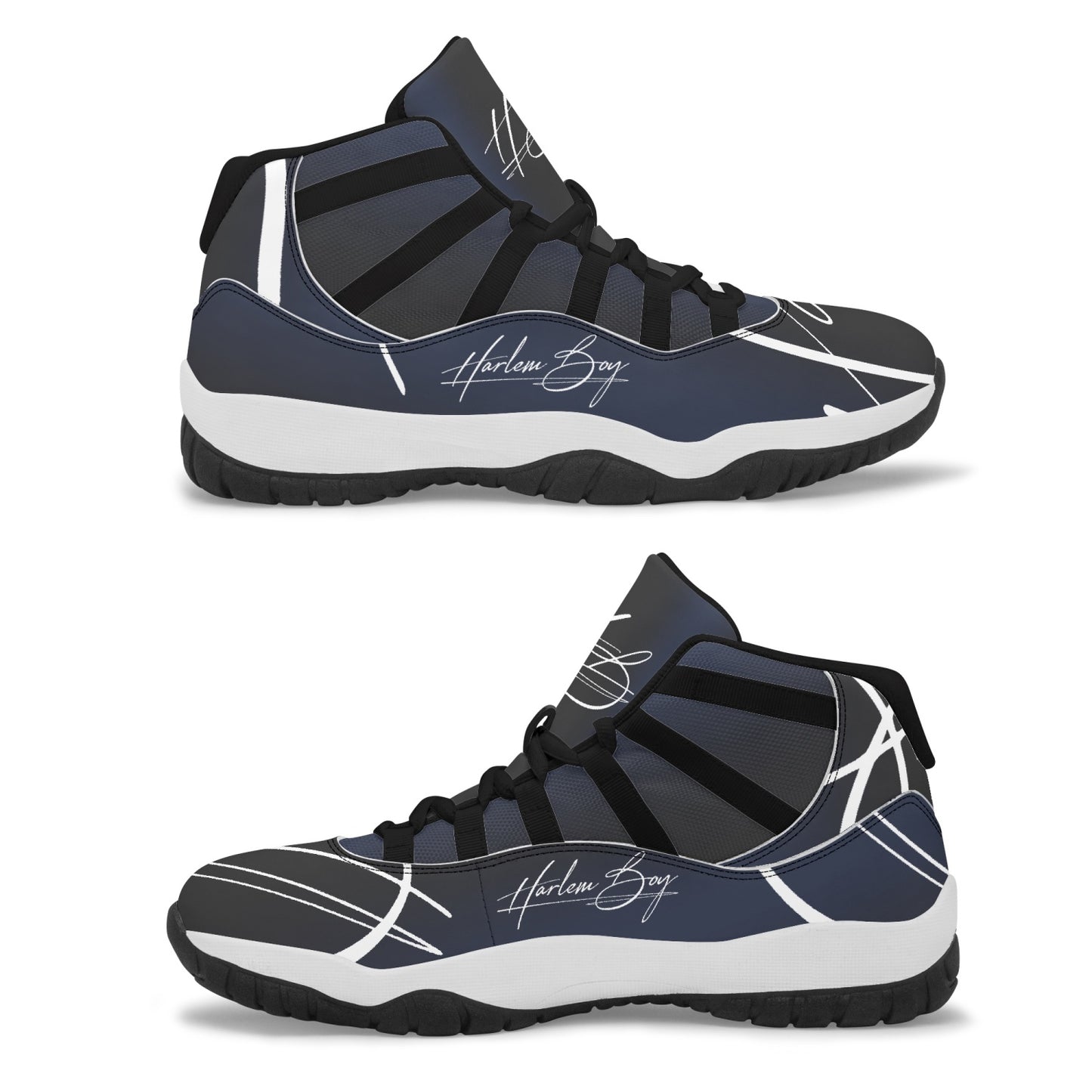 Harlem Boy "Tribe" Basketball - BluBlac Onyx w/Black or White Trim (Men's)