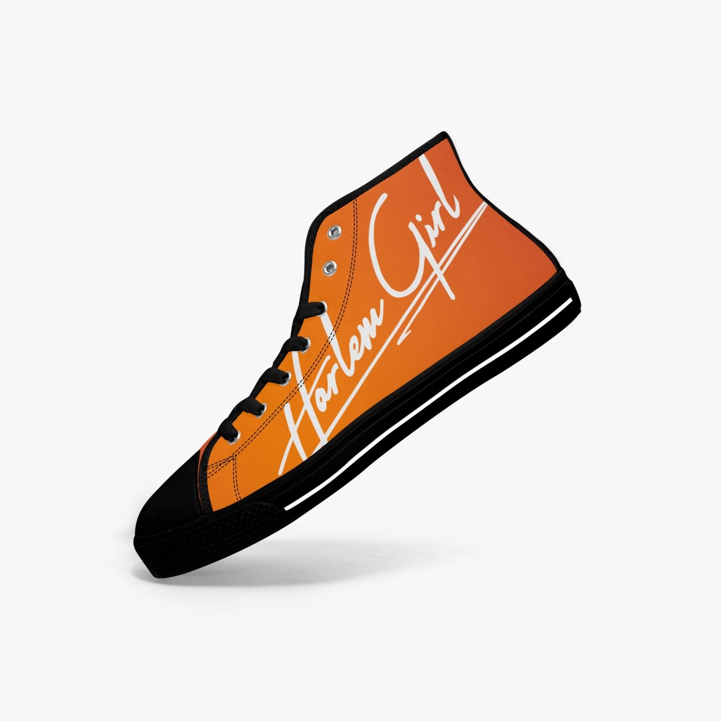 HB Harlem Girl "Lenox Ave" Classic High Top - Mandarin - Women (Black or White Soles)