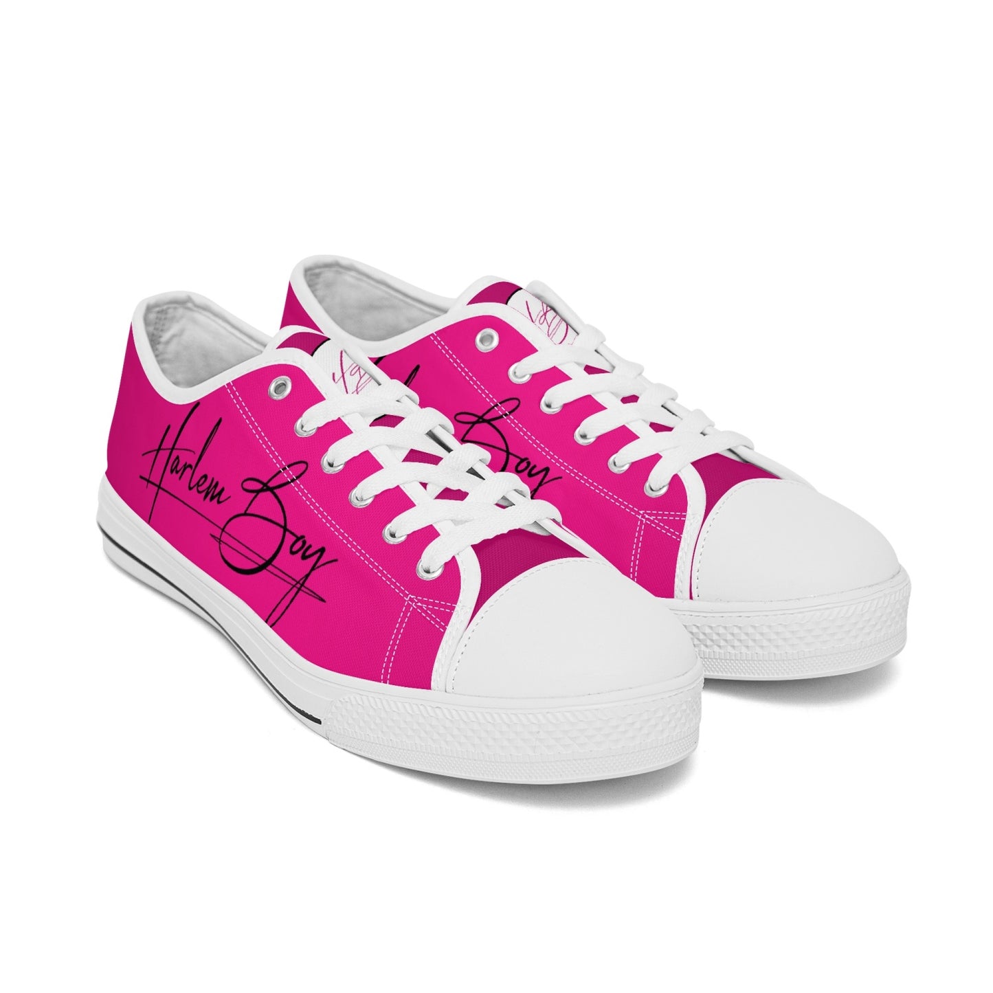 Harlem Boy "Lenox Ave" Unisex Classic Low Tops - Fuchsia (Black or White Sole)