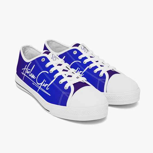 HB Harlem Girl "Lenox Ave" Classic Low Tops - Sapphire - Women (Black or White Sole)