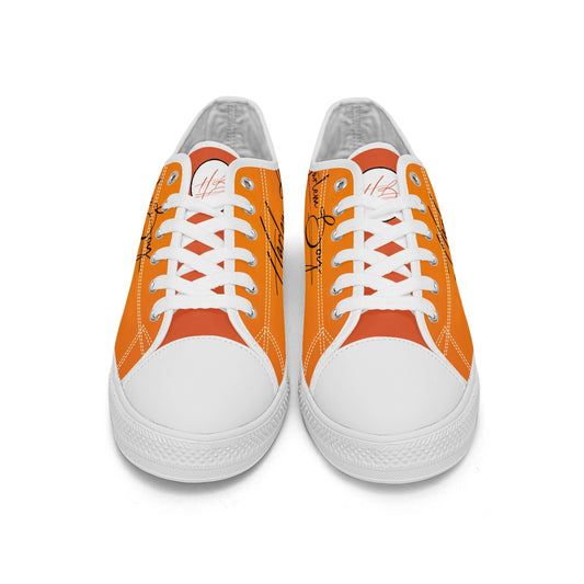 Harlem Boy "Lenox Ave" Unisex Classic Low Tops - Mandarin (Black or White Sole)
