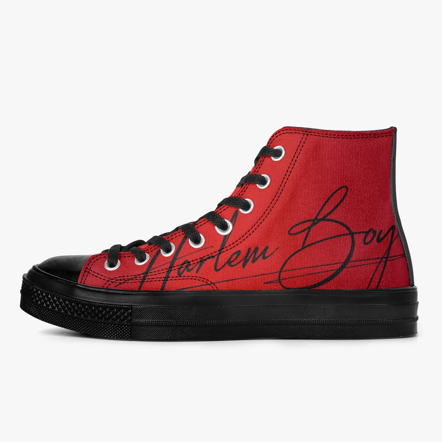Harlem Boy "Coolee High" Tops Men - Ruby - Black Sole
