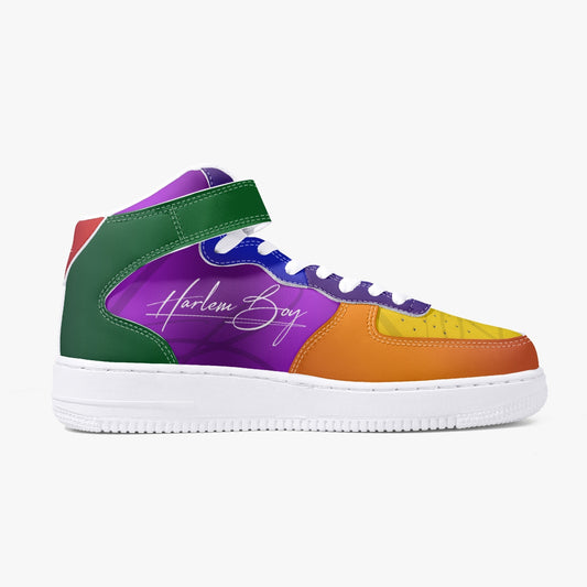 Harlem Boy "Strapped" Leather Hi Top Kicks - Color Block Edition