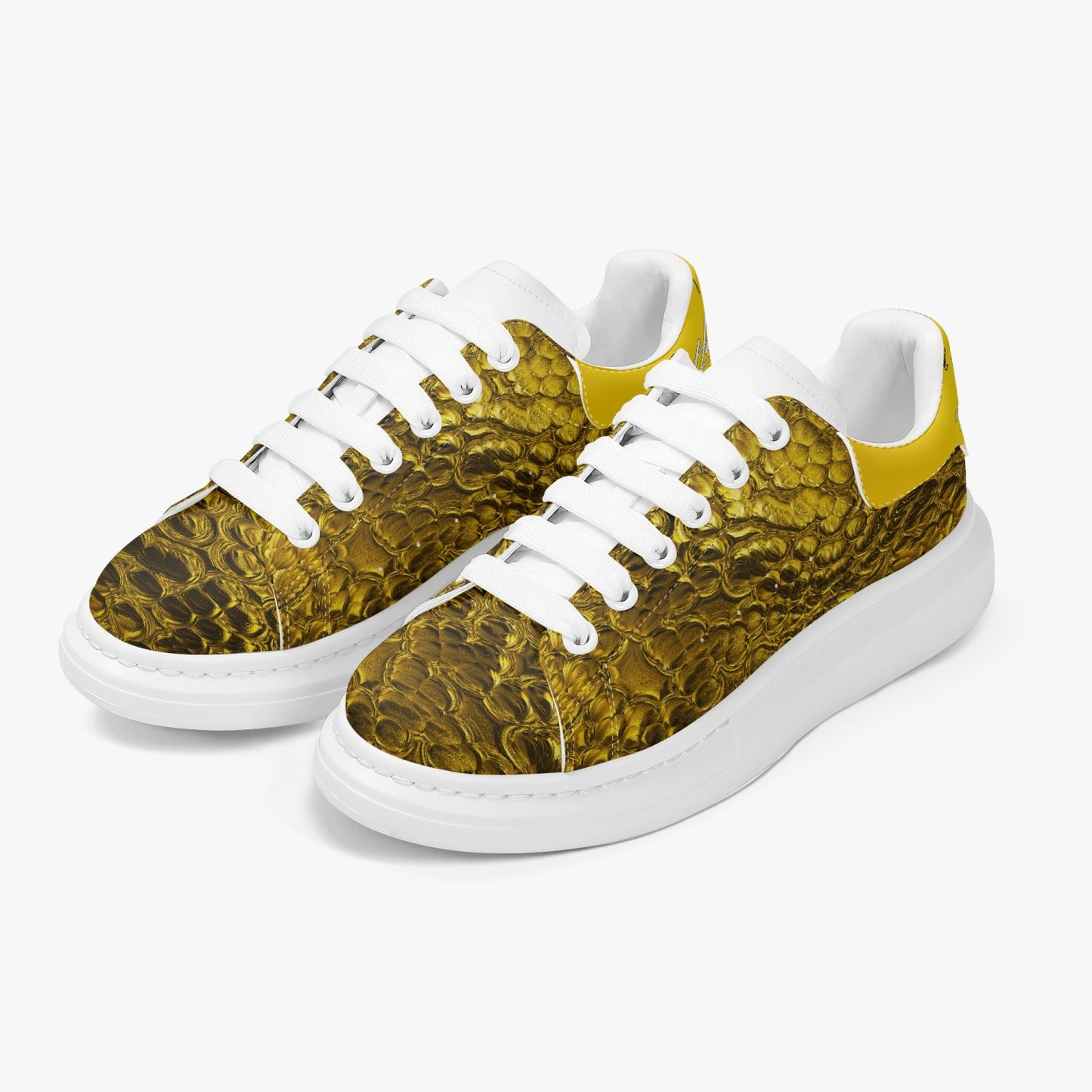 HBC - Harlem Girl Sankofa - Crocodile Print - Gold - Womens