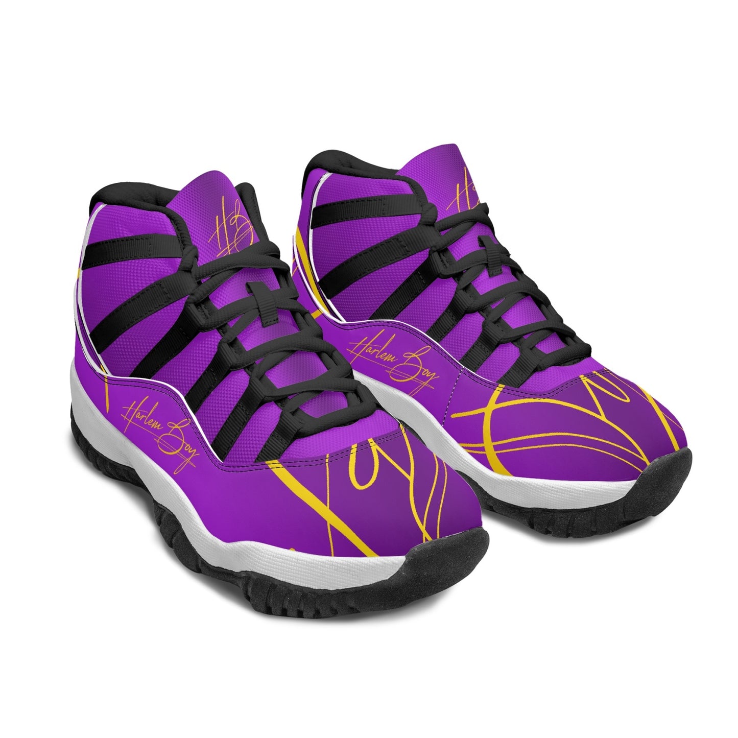 Harlem Boy "Tribe" Basketball - Purple & Gold w/Black or White Trim (Men's)