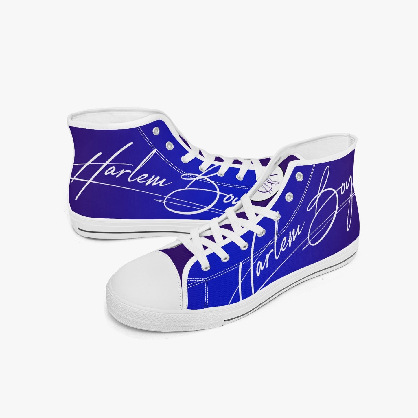 HB Harlem Boy "Lenox Ave" Classic High Top - Sapphire - Men (Black or White Soles)
