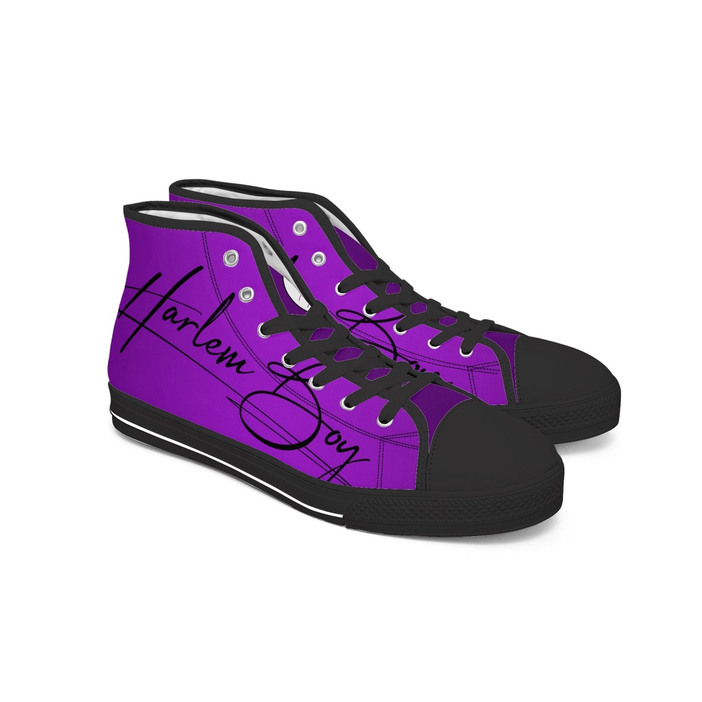 Harlem Boy "Lenox Ave" Unisex Classic High Tops - Amethyst (Black or White Sole)