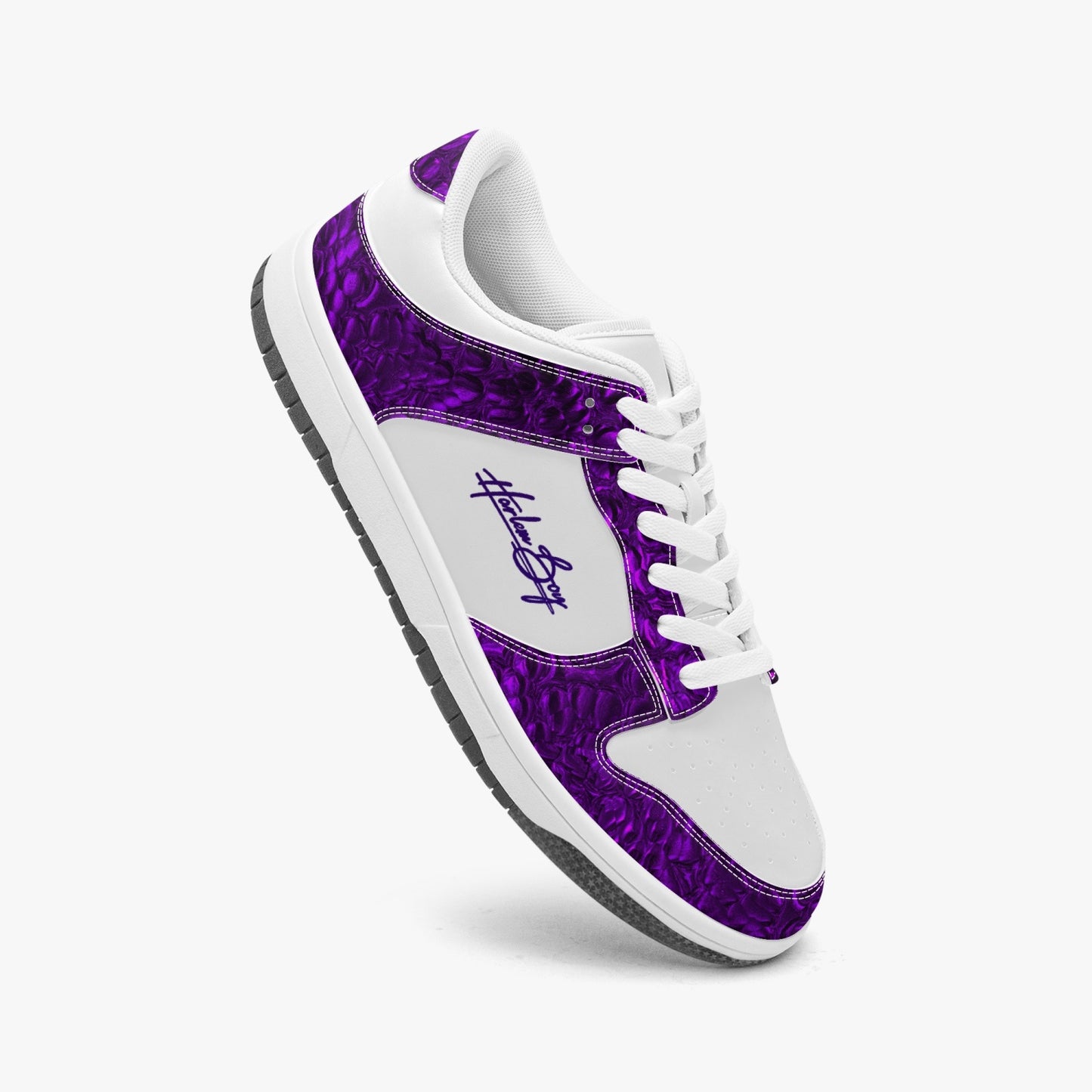 Harlem Boy Collection - Dunks - Low Top Men - Crocodile Print Amethyst