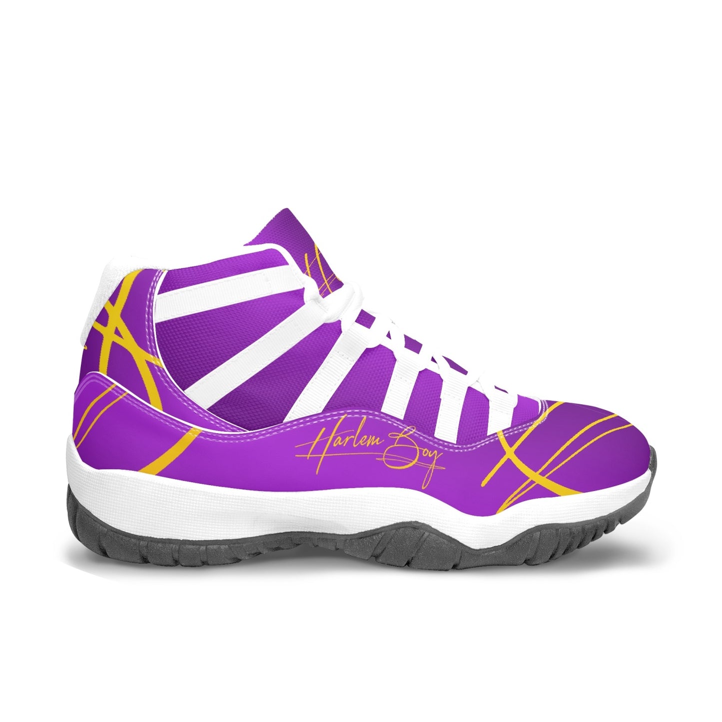 Harlem Boy "Tribe" Basketball - Purple & Gold w/Black or White Trim (Men's)