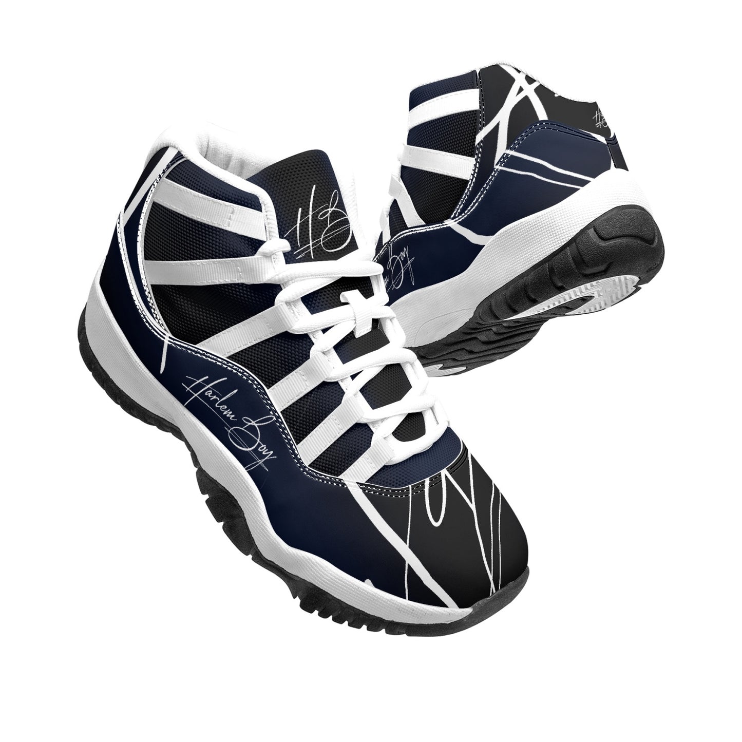 Harlem Boy "Tribe" Basketball - BluBlac Onyx w/Black or White Trim (Men's)