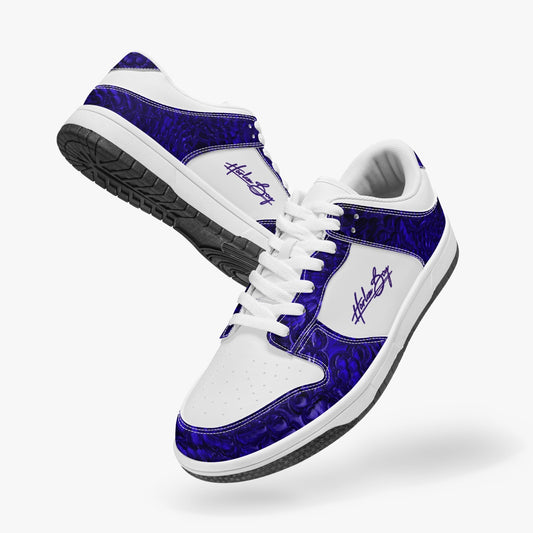 Harlem Boy Collection  - Dunks - Low Top Men - Crocodile Print Sapphire
