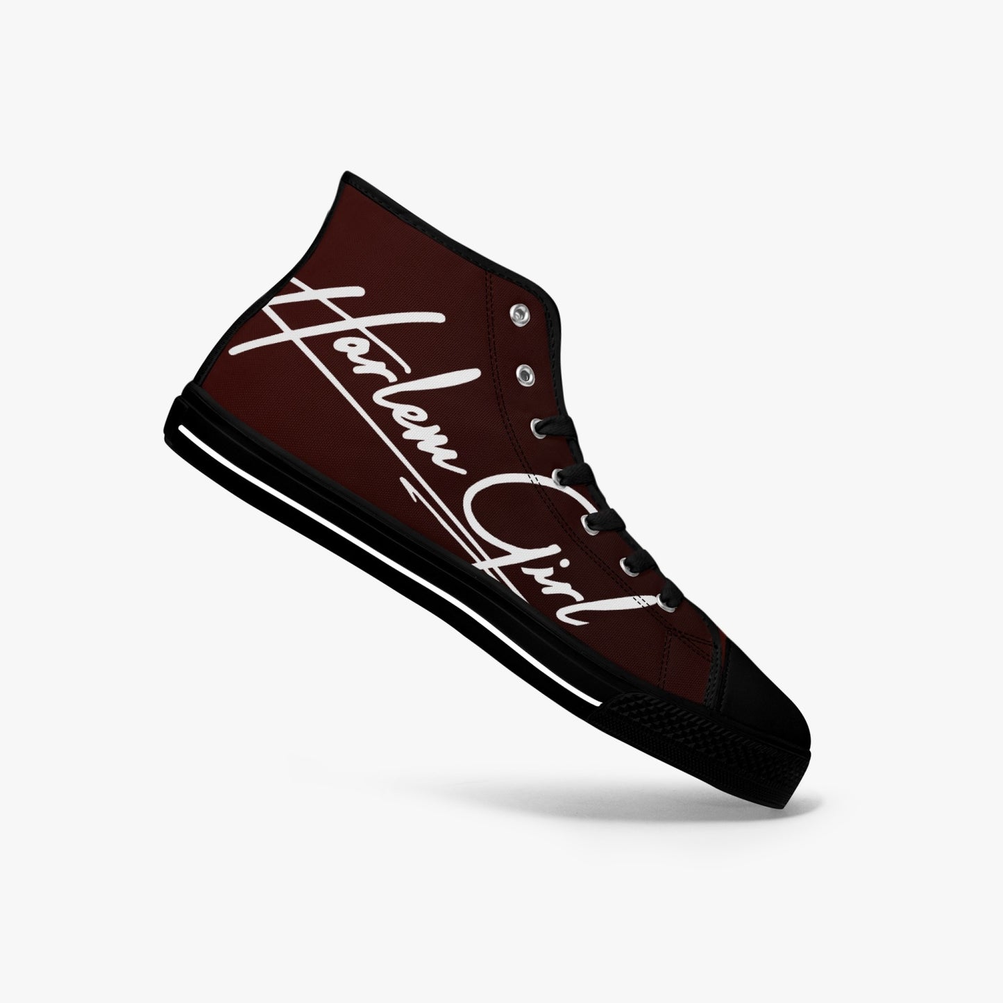 HB Harlem Girl "Lenox Ave" Classic High Top - Burnished Mahogany - Women (Black or White Soles)