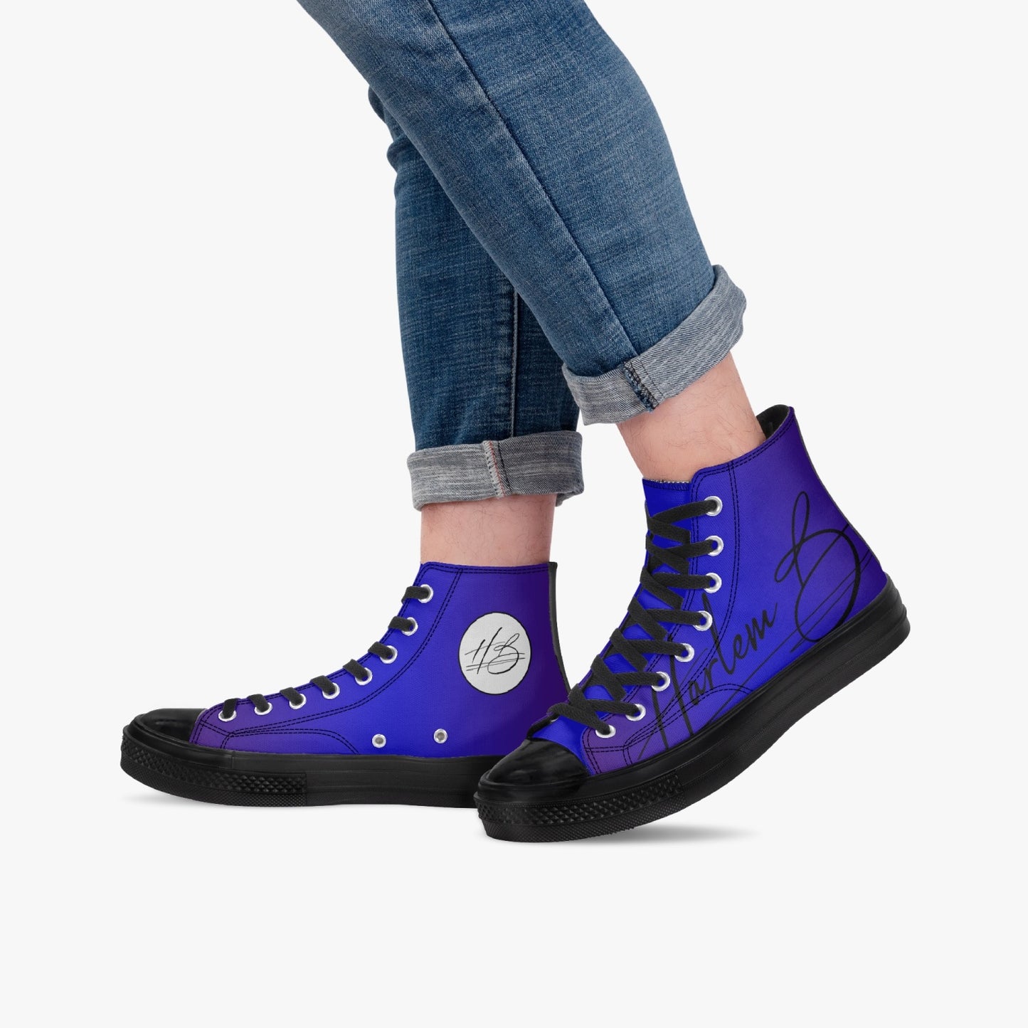 Harlem Boy "Coolee High" Tops Men - Sapphire - Black Sole