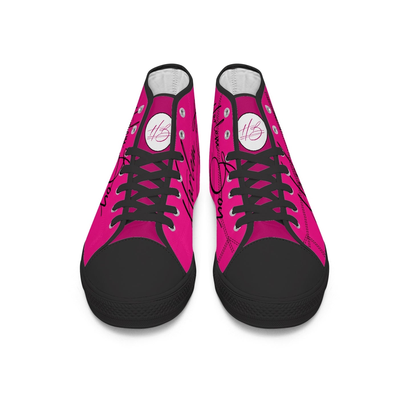 Harlem Boy "Lenox Ave" Unisex Classic High Tops - Fuchsia (Black or White Sole)
