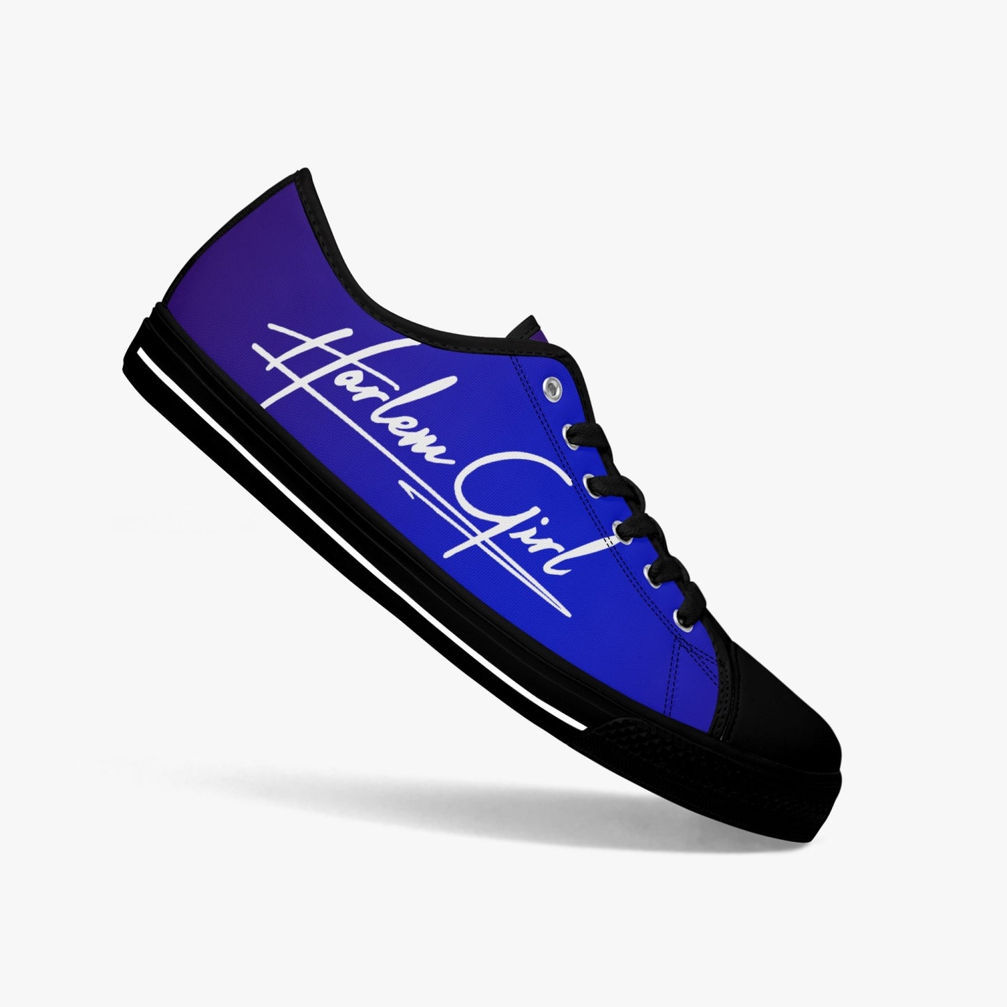 HB Harlem Girl "Lenox Ave" Classic Low Tops - Sapphire - Women (Black or White Sole)