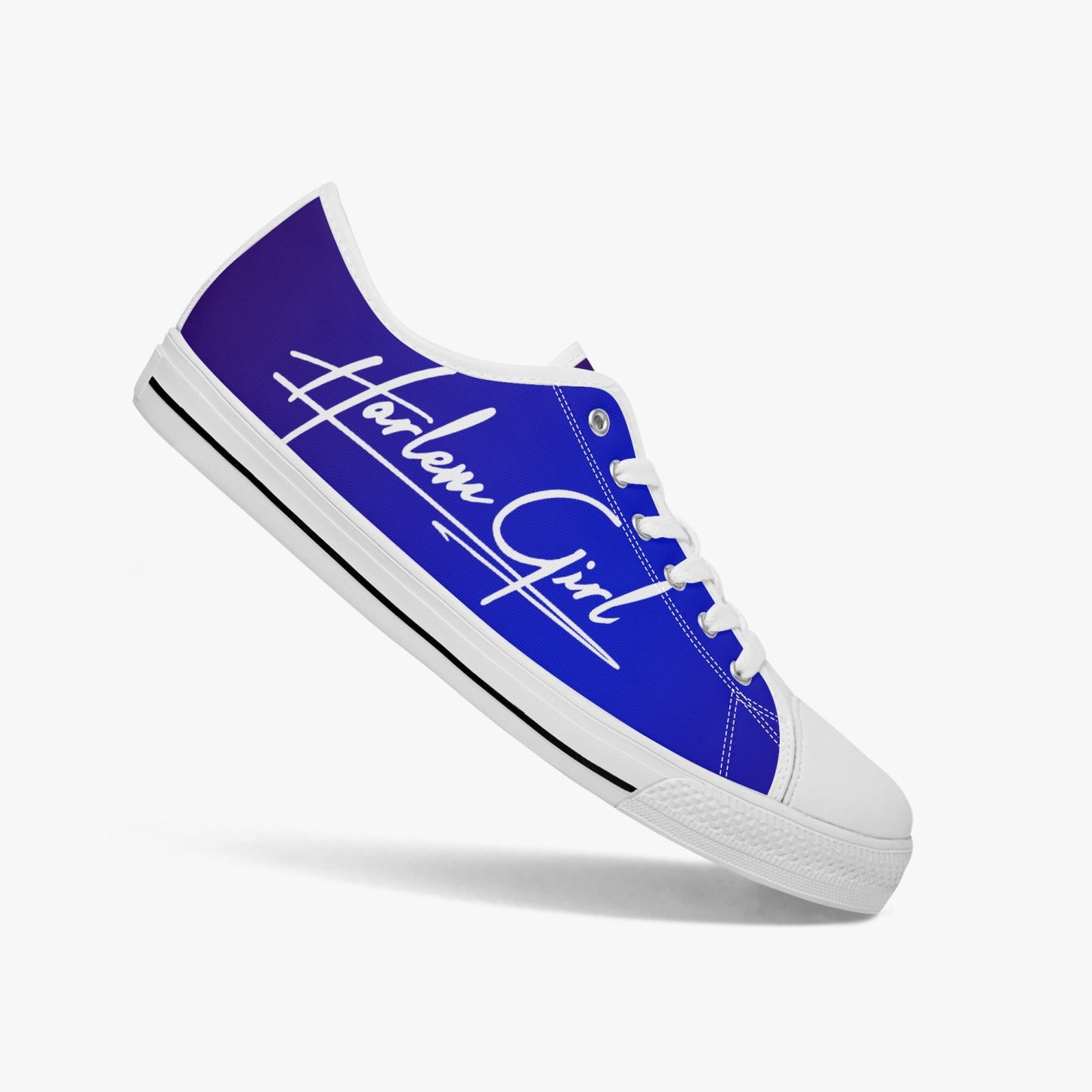 HB Harlem Girl "Lenox Ave" Classic Low Tops - Sapphire - Women (Black or White Sole)