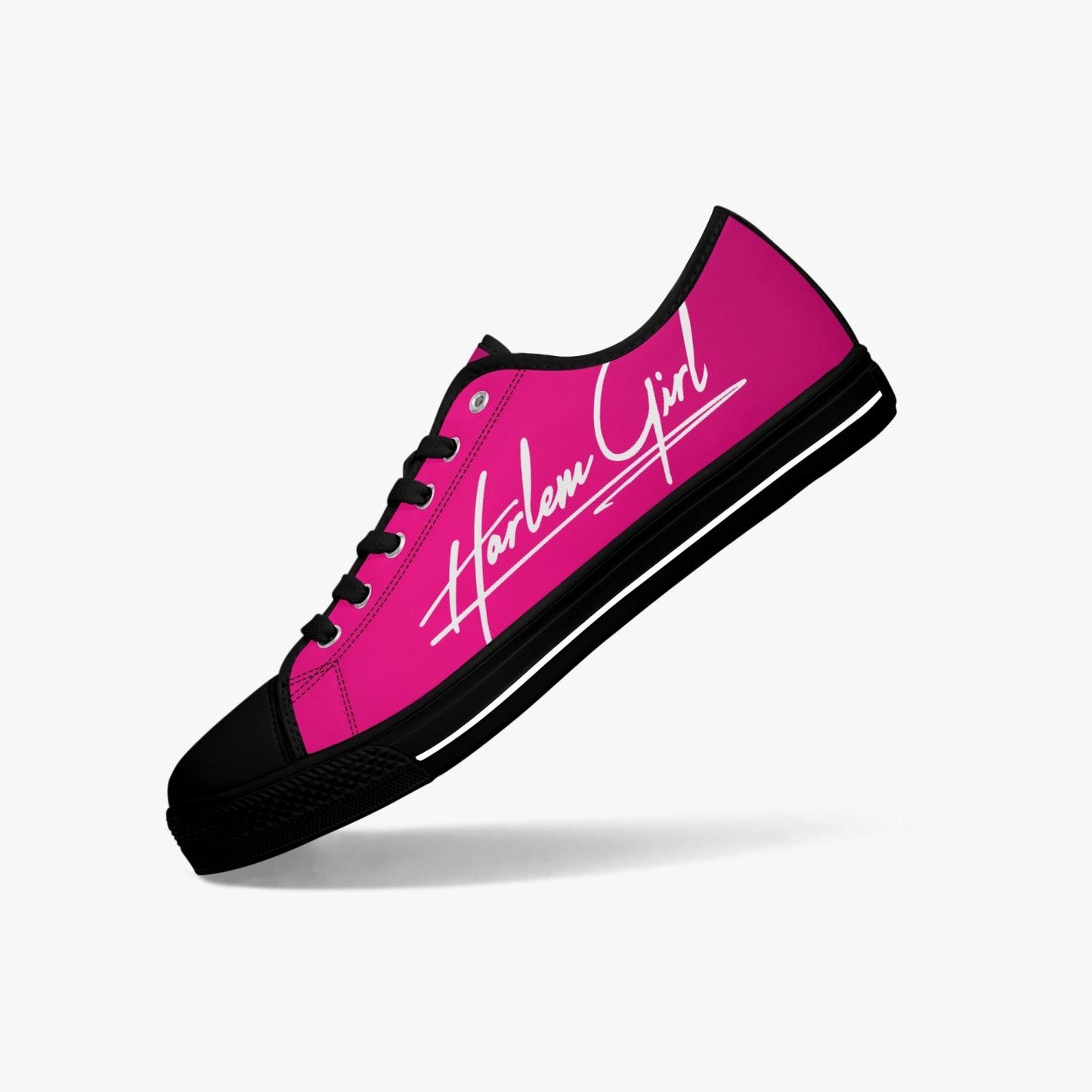 HB Harlem Girl "Lenox Ave" Classic Low Tops - Fuchsia - Women (Black or White Sole)
