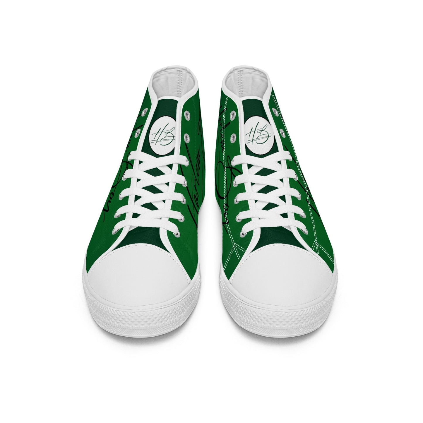 Harlem Boy "Lenox Ave" Unisex Classic High Tops - Emerald (Black or White Sole)