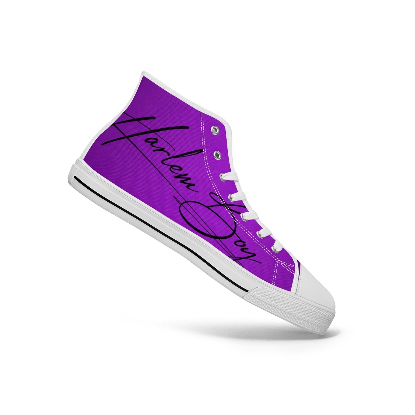 Harlem Boy "Lenox Ave" Unisex Classic High Tops - Amethyst (Black or White Sole)