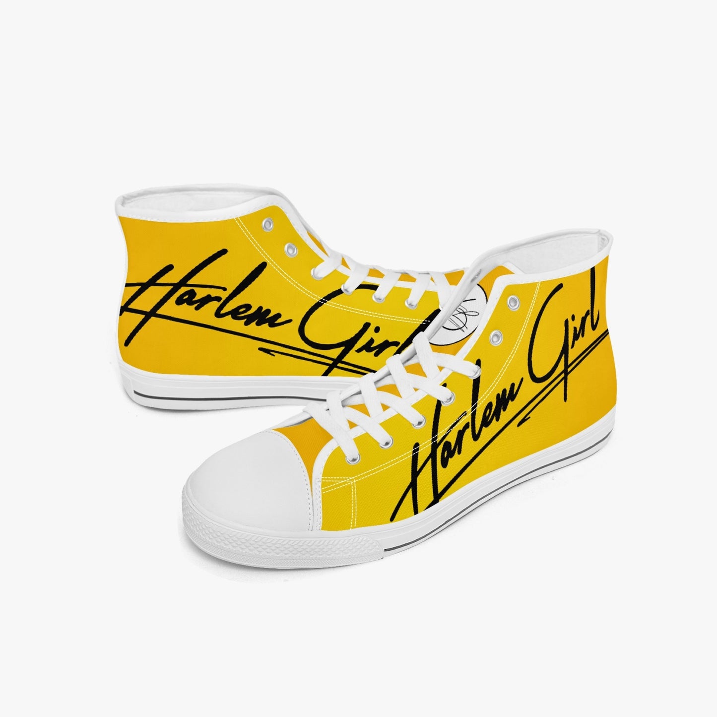 HB Harlem Girl "Lenox Ave" Classic High Top - Gold - Women (Black or White Soles)