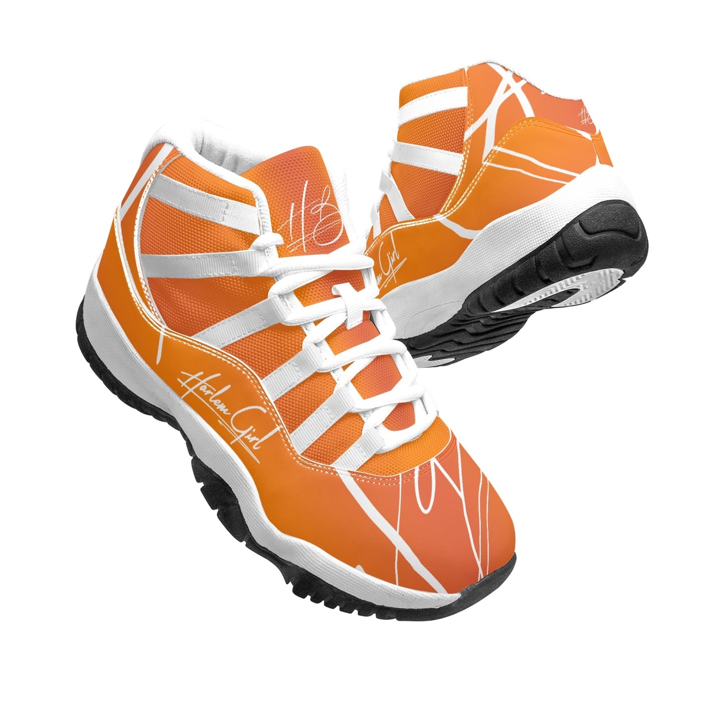 Harlem Girl "Tribe" Basketball - Mandarin w/Black or White Trim (Women's)