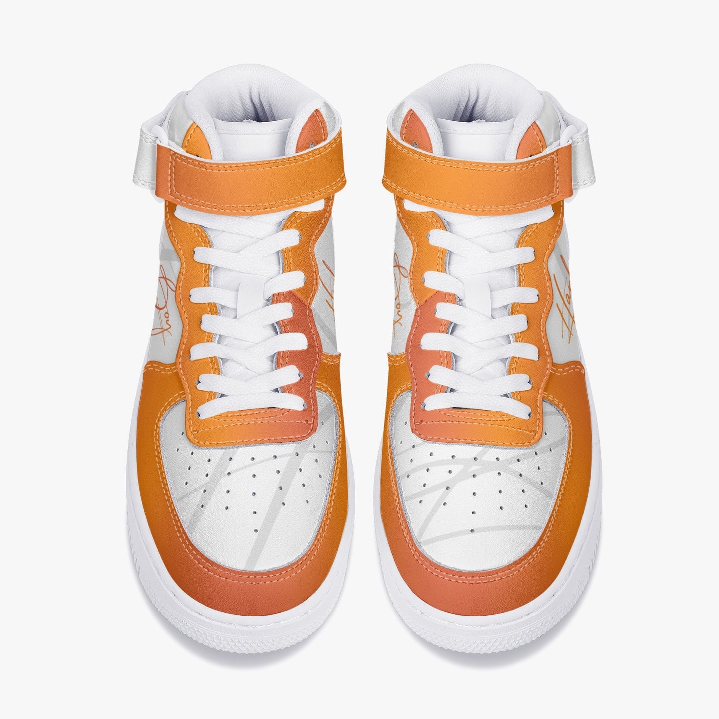 Harlem Boy "Strapped" Leather Hi Top Kicks - Mandarin