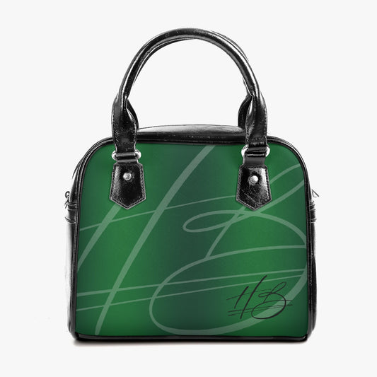 HB Vegan Leather Shoulder Bag - Emerald