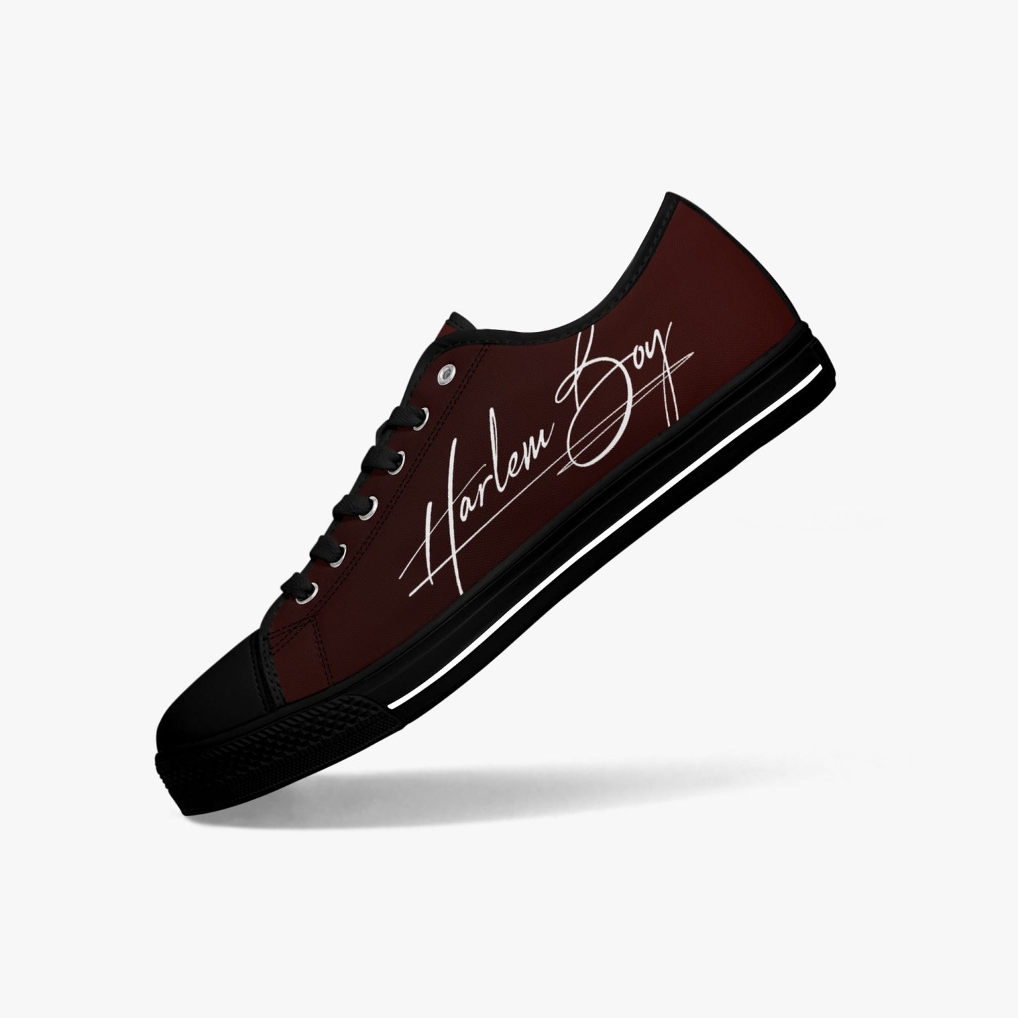 HB Harlem Boy "Lenox Ave" Classic Low Tops - Burnished Mahogany - Men (Black or White Sole)