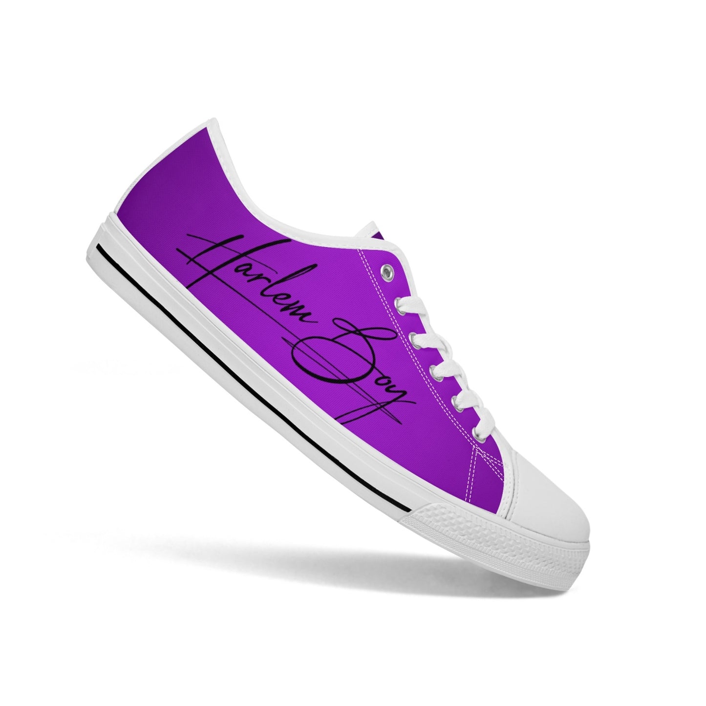 Harlem Boy "Lenox Ave" Unisex Classic Low Tops - Amethyst (Black or White Sole)