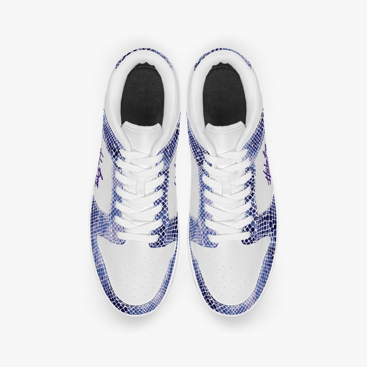 Harlem Boy Collection - Dunks - Low Top Men - Snakeskin Print Sapphire