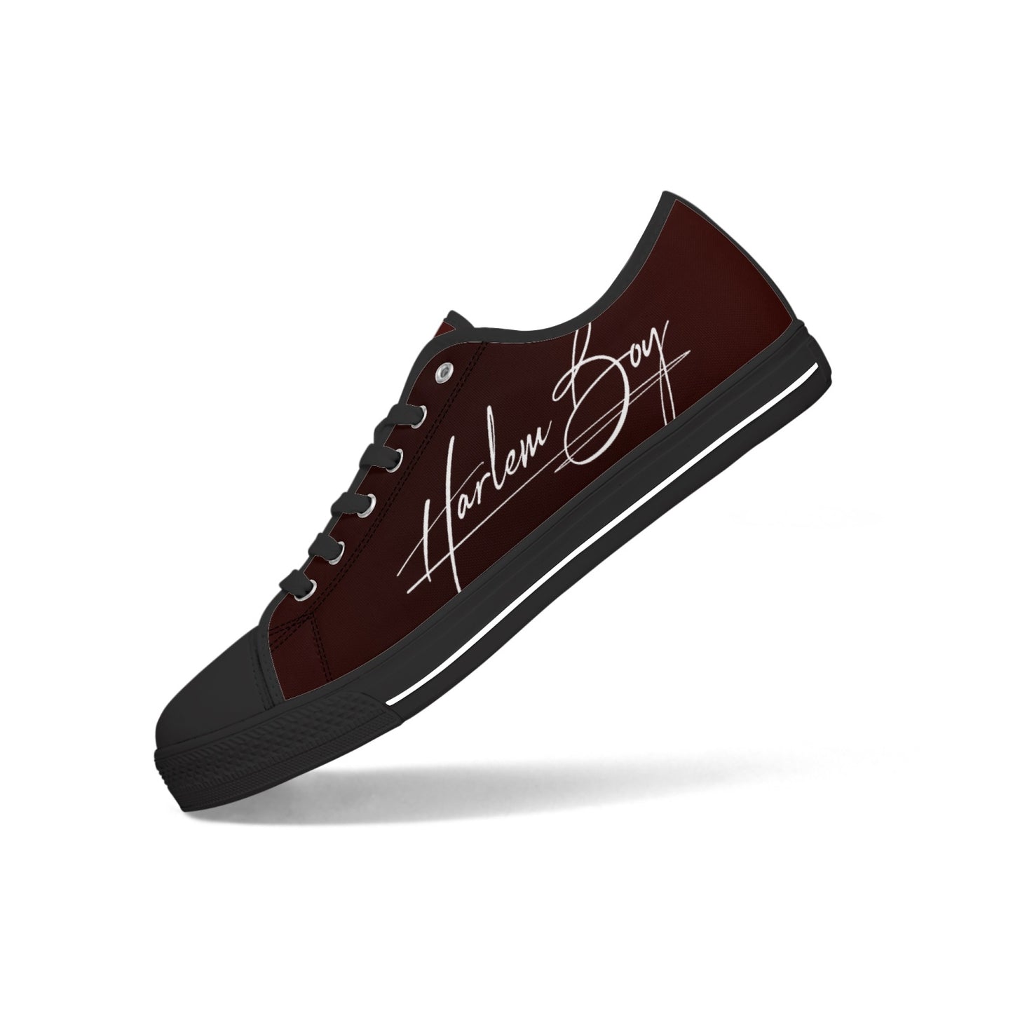 Harlem Boy "Lenox Ave" Unisex Classic Low Tops - Burnished Mahogany (Black or White Sole)