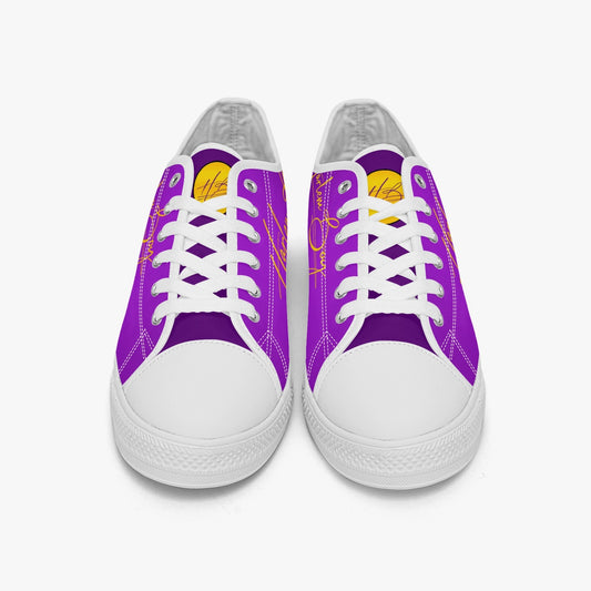 HB Harlem Boy "Lenox Ave" Classic Low Tops - Purple and Gold - Men (Black or White Sole)