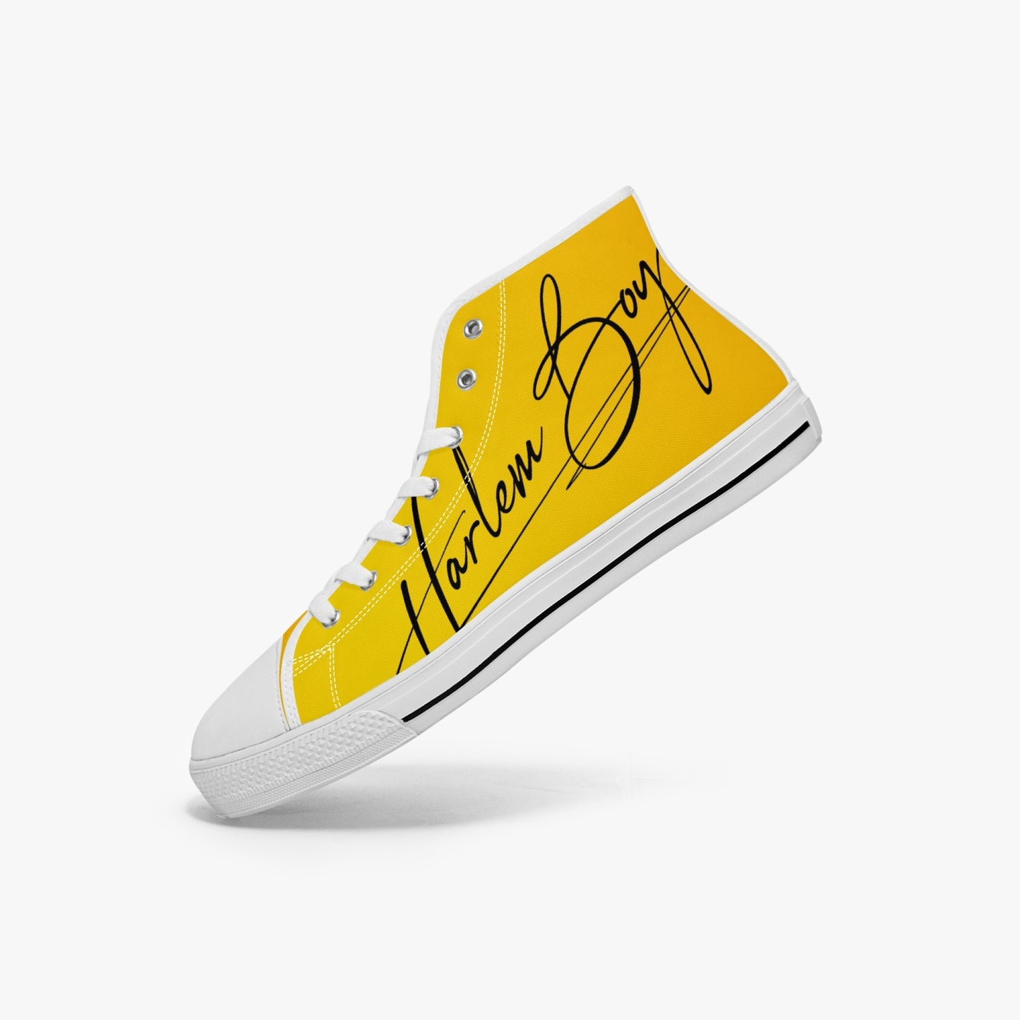 HB Harlem Boy "Lenox Ave" Classic High Top - Gold - Men (Black or White Soles)