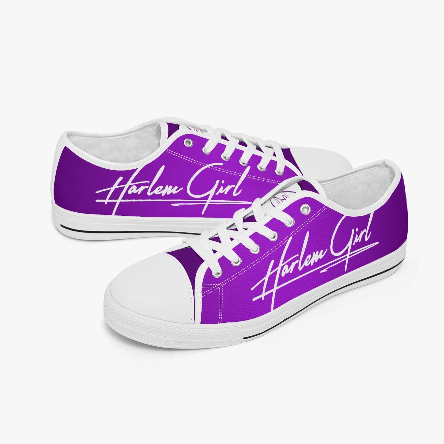 HB Harlem Girl "Lenox Ave" Classic Low Tops - Amethyst - Women (Black or White Sole)