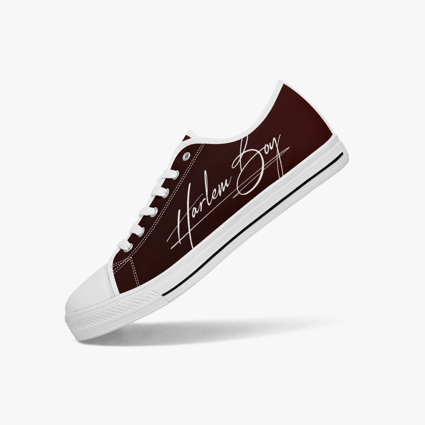 HB Harlem Boy "Lenox Ave" Classic Low Tops - Burnished Mahogany - Men (Black or White Sole)